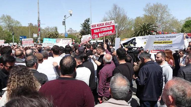 Özel Halk Otobüsü Şoförleri, Saraçhanede İBByi protesto etti