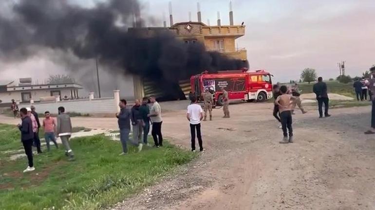 Şanlıurfada korkunç olay Ölüm haberi geldi evi ateşe verdiler