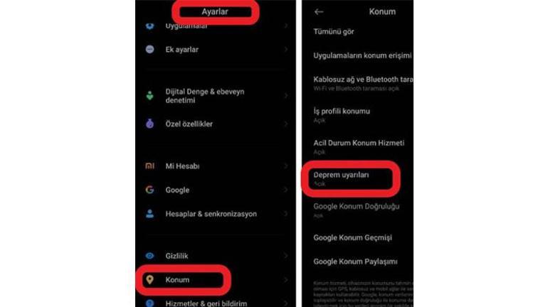 Deprem bildirimi almak için bu ayarları yapın Hayat kurtaran uygulamaları telefondan silmeyin