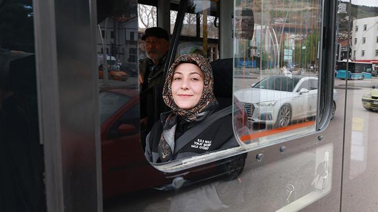 Tokatın ilk kadın otobüs şoförü göreve başladı