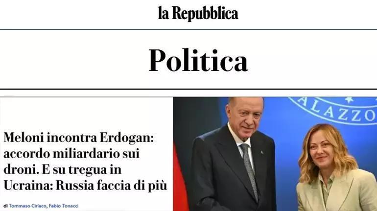 İtalyan basını Cumhurbaşkanı Erdoğanın ziyaretini 3 kelimeyle anlattı