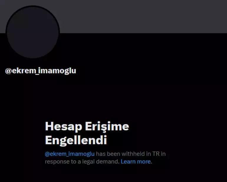Ekrem İmamoğlunun X hesabına erişim engeli