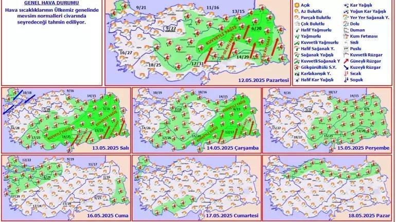 Meteoroloji haritayı güncelledi 10 kent için sarı alarm var: Saat verildi