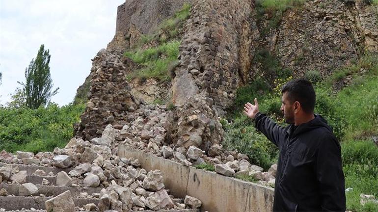 Urartular tarafından inşa edildi Oltu Kalesi için restore edilmeyi bekliyor