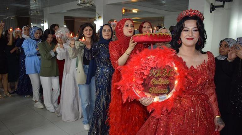 Batmanda sessiz çiftetelli Farkındalık oluşturmak için örnek kına töreni