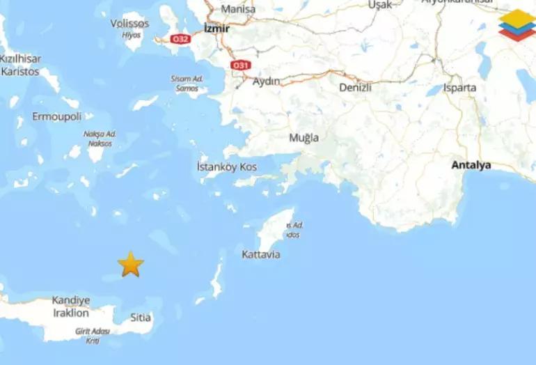 Ege Denizinde 6 büyüklüğünde deprem Birçok ilde hissedildi