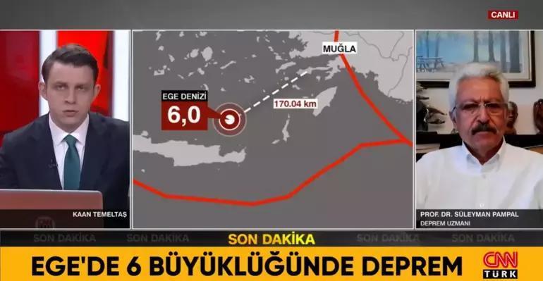 Ege Denizinde 6 büyüklüğünde deprem Birçok ilde hissedildi