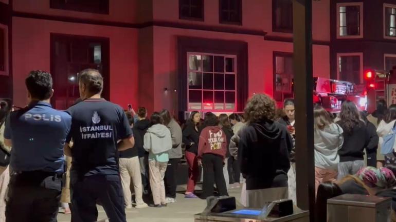 İstanbulda öğrenci yurdunda yangın paniği Soruşturma başlatıldı