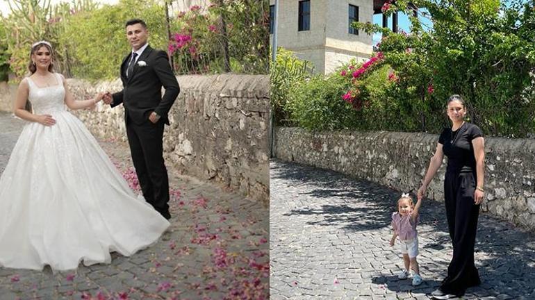 Adanalı şehidin eşi, düğün fotoğraflarını minik kızıyla çektirdi Daha beraber 1 defa kutlayamamıştık canımın içi