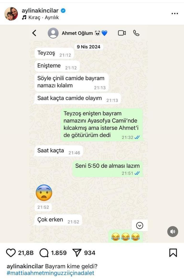 Mattia Ahmet Minguzzinin teyzesinden duygulandıran paylaşım: Bayram kime geldi