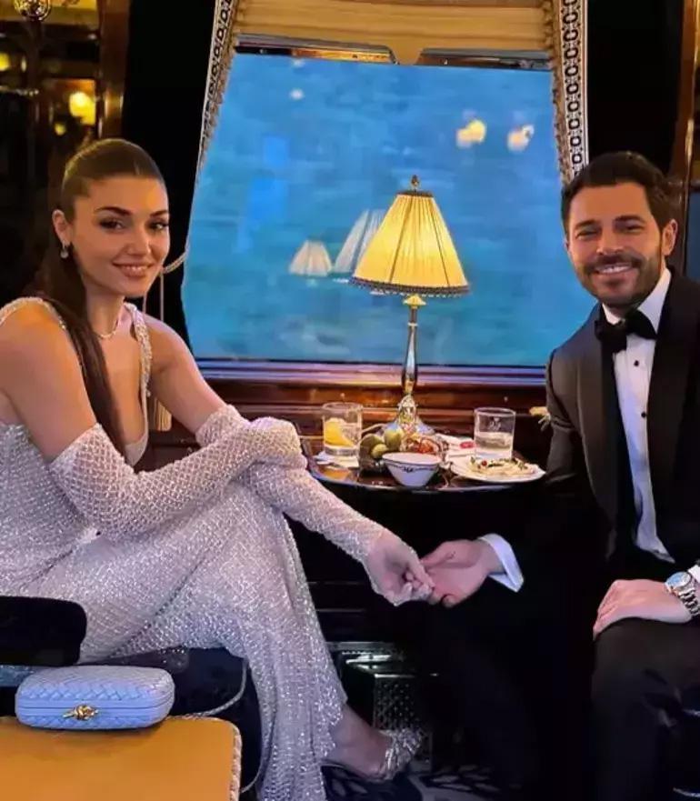 Ayrılık iddialarını çürüten poz: Hande Erçel ve Hakan Sabancı, tarihe tanıklık etti