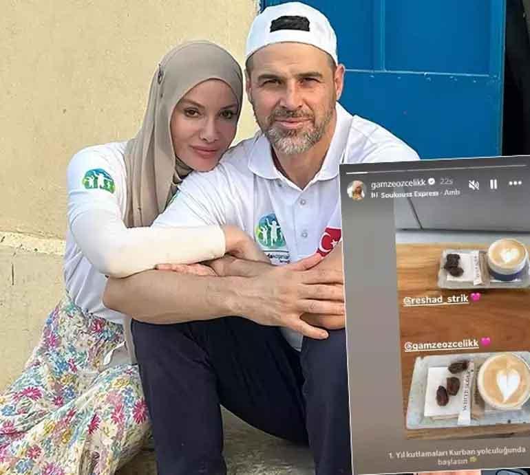 Gamze Özçelik ve eşi Reshad Strikten romantik yıl dönümü mesajı