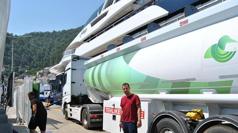 Suudi Arabistan Prensinin devasa yatına Fethiyede yakıt ikmali yapıldı Haftalık kirası 1 milyon Eurodan fazla