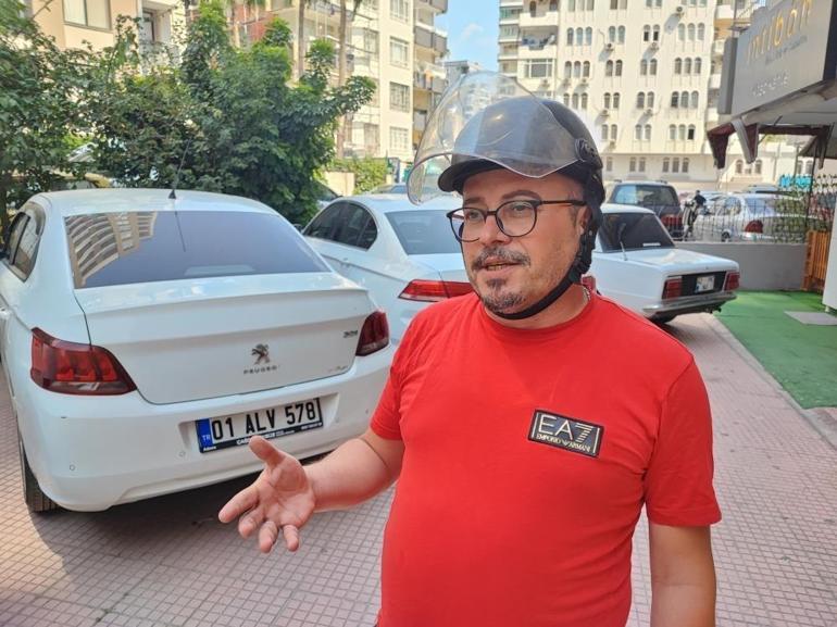 Adanada otomobil sürücüsüne kask cezası şoku