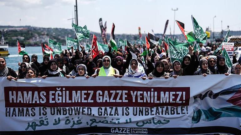 Tevfikiye Camisinden Mısır’ın İstanbul Başkonsolosluğuna Küresel Gazze Yürüyüşü yapıldı