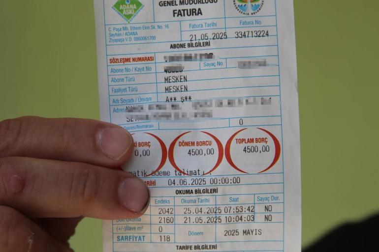Adanada gelen su faturasını görünce inanamadı: Bu yaşıma kadar böyle bir şey görmedim
