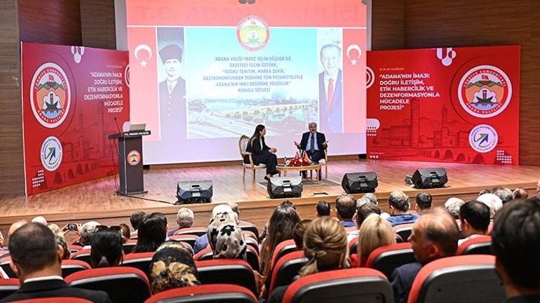 Vali Köşger ve Gazeteci Fulya Öztürk, Marka Şehir Adananın imajını konuştu