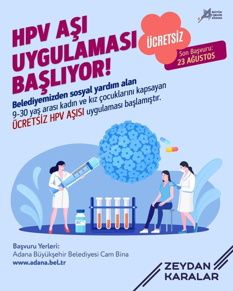 Adanada ücretsiz olarak uygulanacak, yaş sınırı bulunuyor Başvuru için son tarih belli oldu