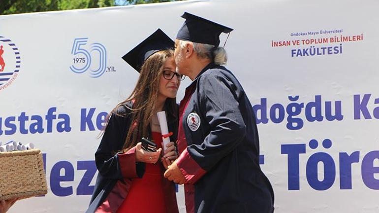 Kas hastalığına rağmen mezun oldu: Üniversite öğrencisi Selinin zaferinde babasına büyük sürpriz