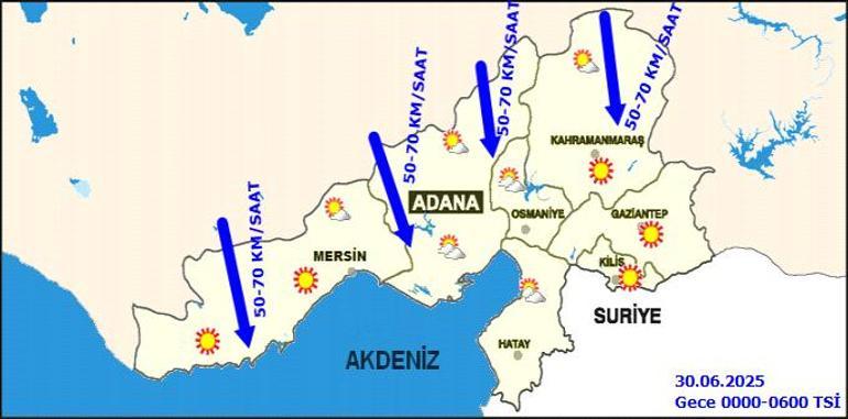 Adanada fırtına alarmı MGM duyurdu, bu akşam başlıyor, saatlerce sürecek