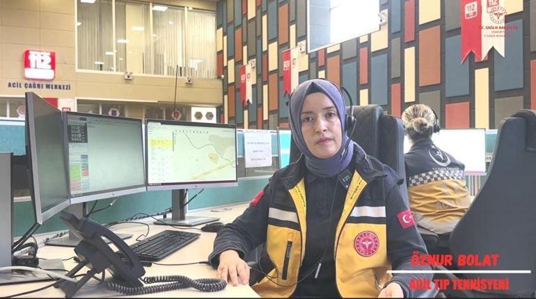 Osmaniyede acil tıp teknisyeni telefonda hayat kurtardı; O anlar çağrı merkezinin kayıtlarına yansıdı