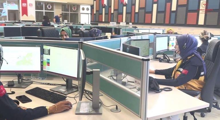 Osmaniyede acil tıp teknisyeni telefonda hayat kurtardı; O anlar çağrı merkezinin kayıtlarına yansıdı