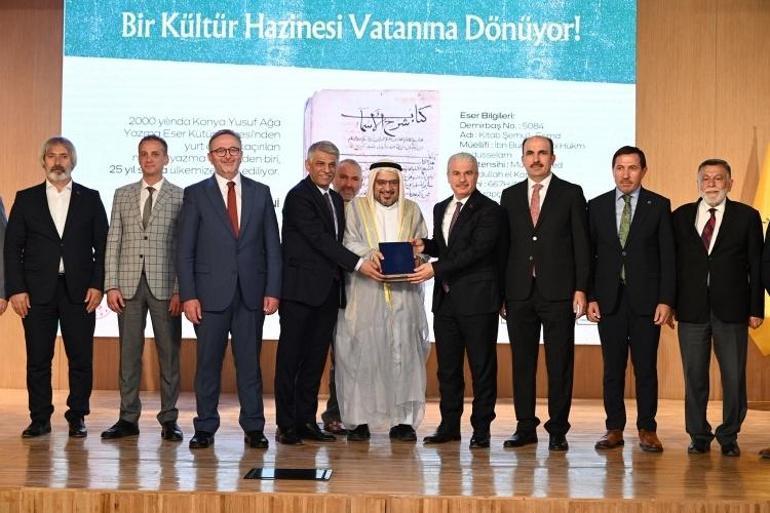 Konyada 2000 yılında çalınarak kaçırıldı: Bahreynli bankacı yıllar sonra bağışladı