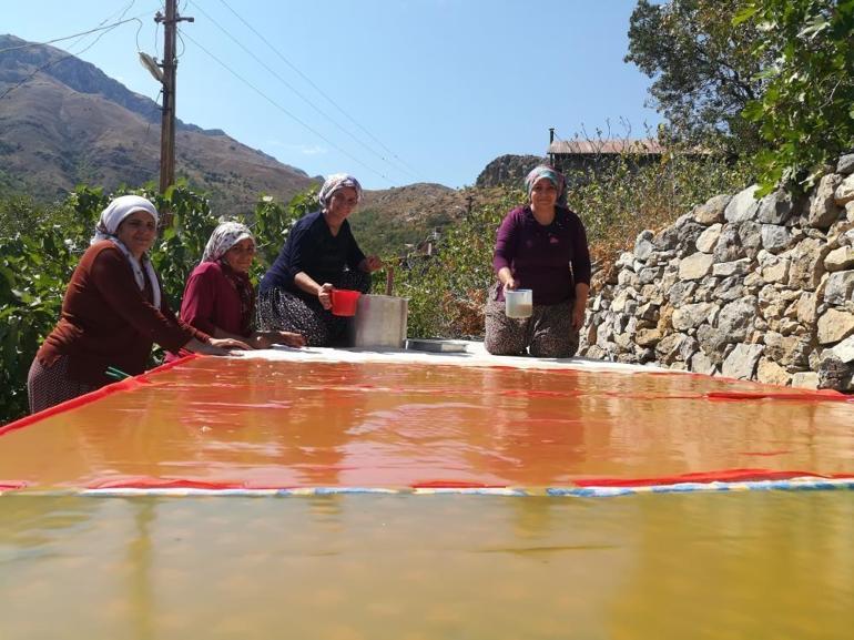 Erzincanda köylü kadınların gelir kapısı oldu Bir oturuşta tonlarca yapıp pazarda satıyorlar