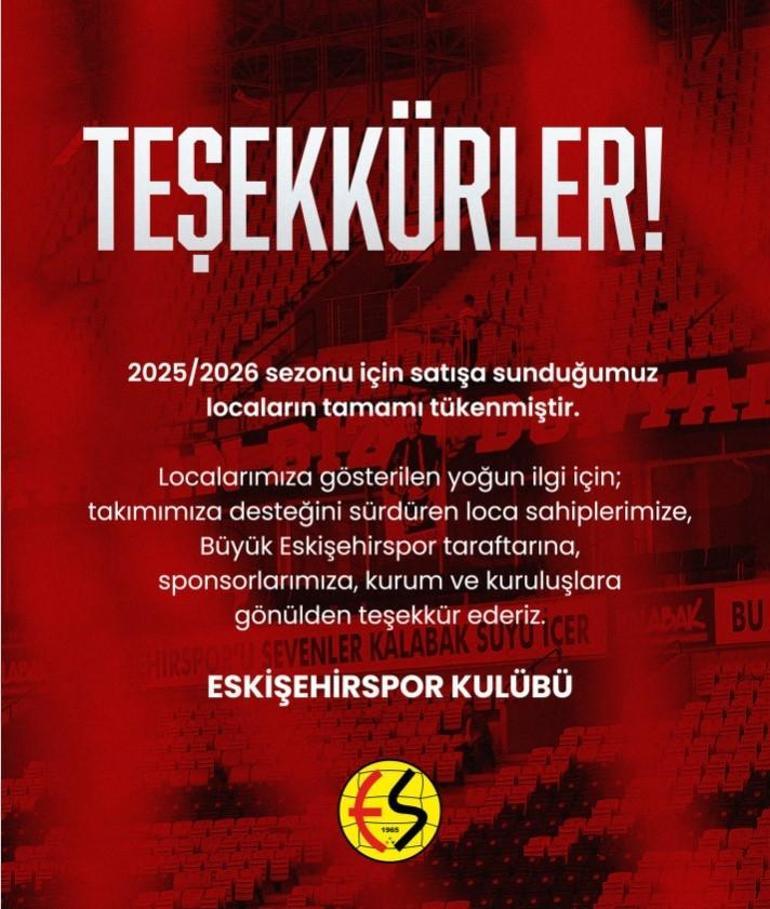 Eskişehirspor yönetiminden açıklama: Hepsi satıldı