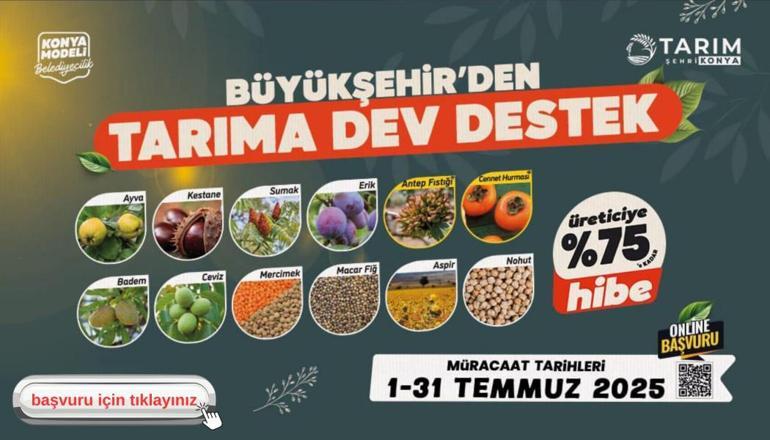 Konyada üreticilere yüzde 75 hibe desteği Başvurular başladı, işte detaylar...