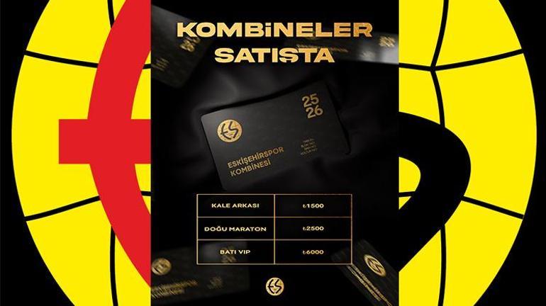 Eskişehirspor kombine kartlarını satışa çıkardı Fiyatı bin 500 TLden başlıyor