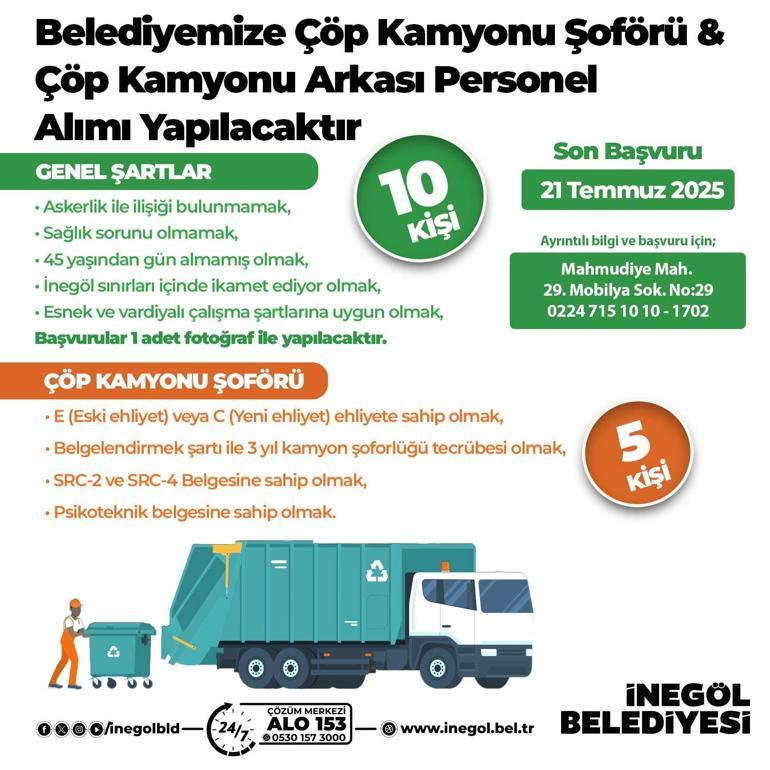 Bursada personel alımı yapılacak Eğitim şartı yok, 45 yaş sınırı var, başvuru için bugün son gün