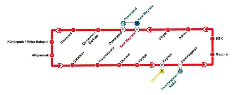 Bursa tramvay durakları, saatleri, güzergahı ve ücreti (2025)