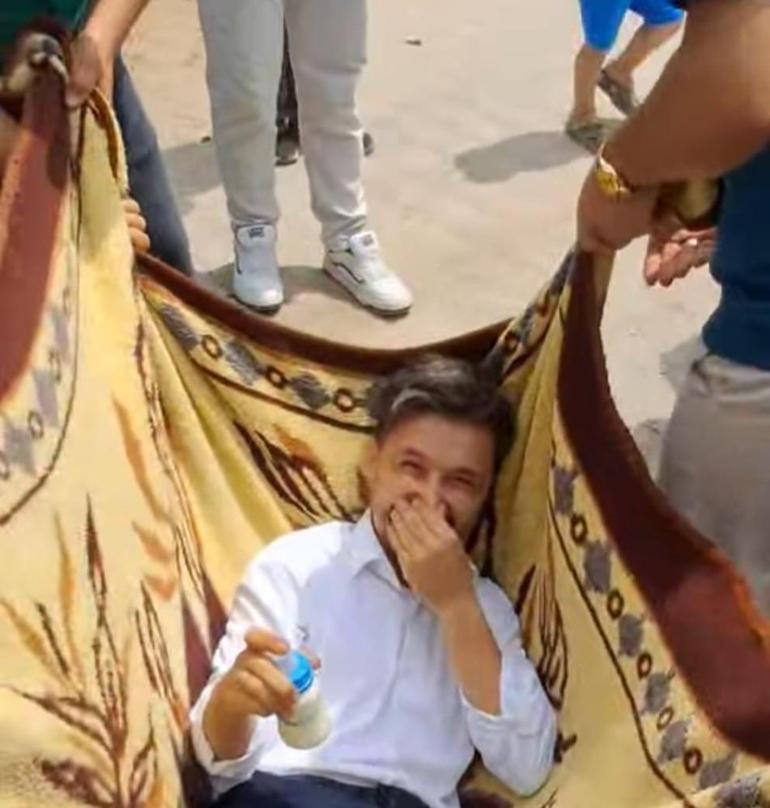 Manisada damada yapmadıklarını bırakmadılar Biberonla süt içti, kahve yaptı: Düğün değil sınav