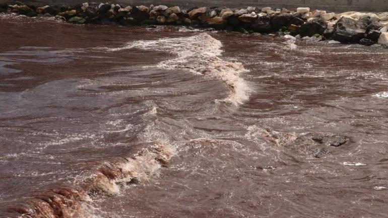 Tekirdağ sahilinde korkutan görüntü: Kızıla boyandı