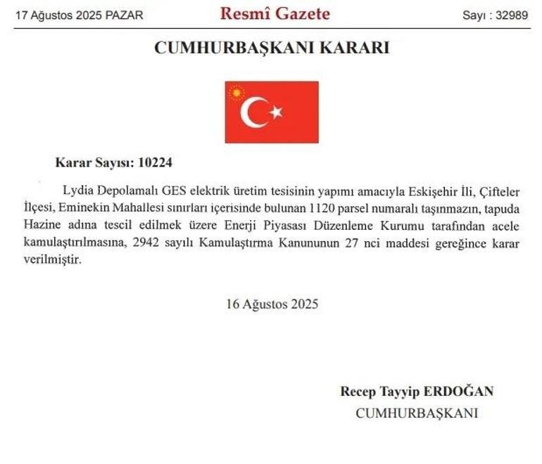Eskişehirin o ilçesinde karar verildi: Resmi Gazetede yayımlandı
