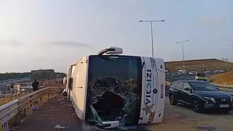 Kuzey Marmara Otoyolunda feci kaza Yolcu otobüsü devrildi: 3 ölü, 20 yaralı