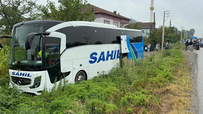 Samsun Termede yolcu otobüsü kaza yaptı: Yaralılar var