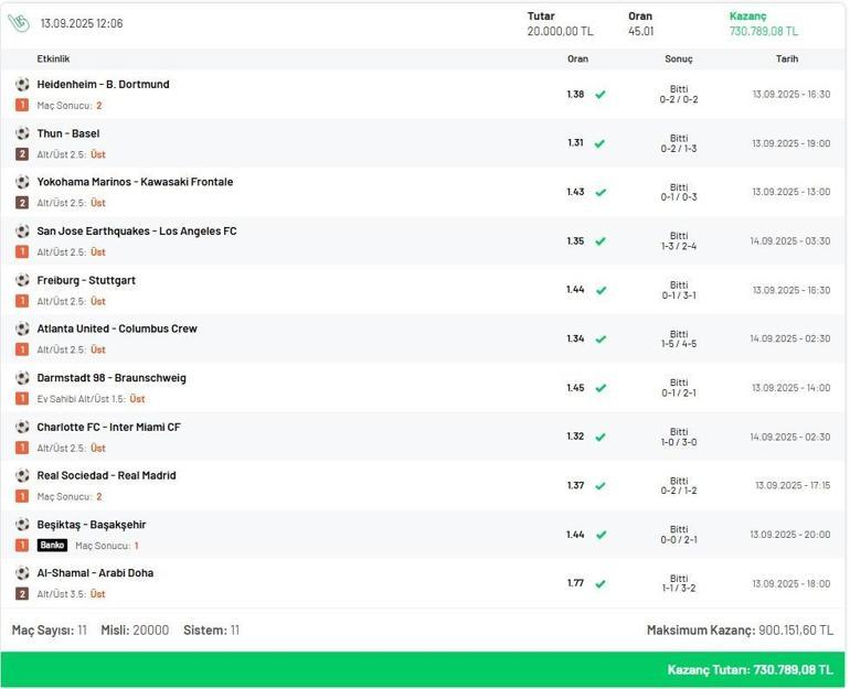 90+1’de gelen golle 730.789 TL kazandı Kazanmanın tutkusunu Misli’de yaşadı…