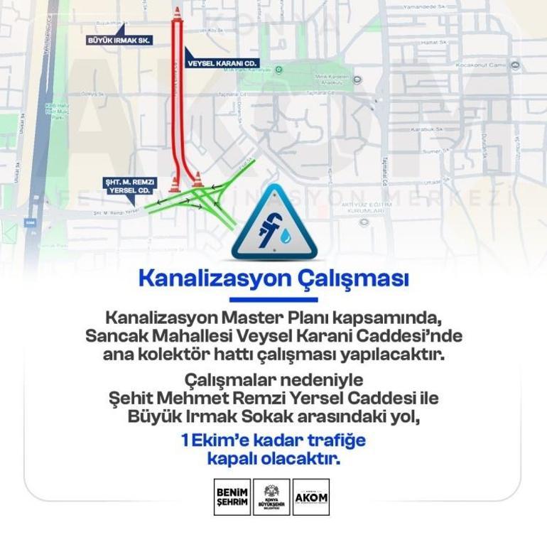 Konya’da bu yolu kullanan sürücüler dikkat 1 Ekim’e kadar kapalı
