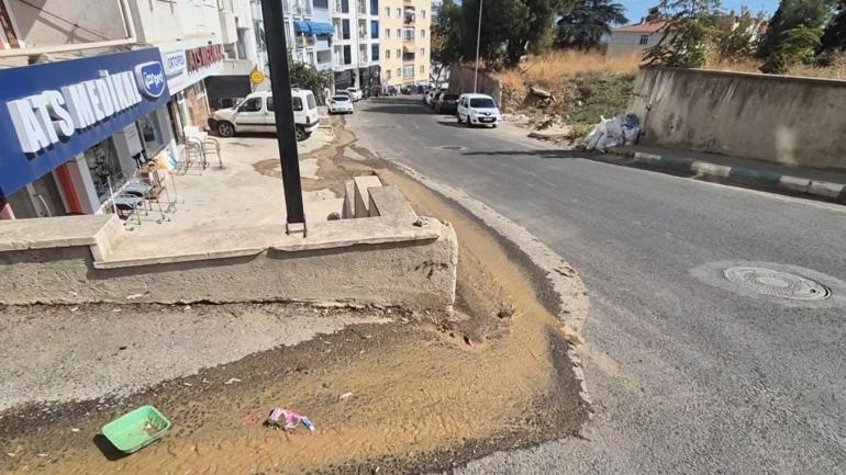 Tekirdağda kuraklık uyarısı: Şehrin göbeğinde tonlarca su boşa akıyor