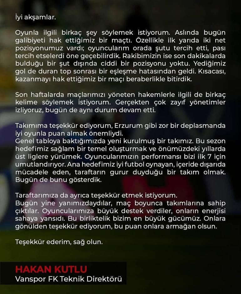 Vansporda Hakan Kutlu fena patladı: Gerçekten çok kötü, yine aynı durum var