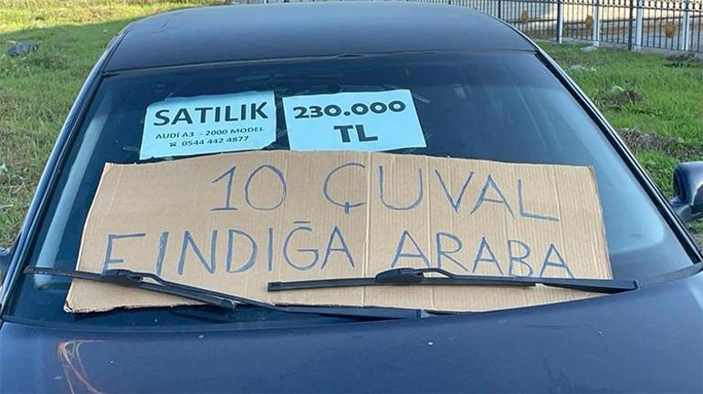 10 çuval fındık getirene araba Samsunlu vatandaş sosyal medyada gündem oldu
