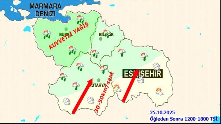 Eskişehirde hava nasıl olacak İşte 25 Ekim 2025 hava durumu raporu