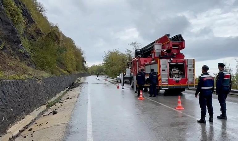 Bartın Amasrada kayalardan sarkan kablolar paniğe neden oldu