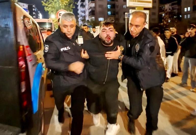 Yoldan geçen araçlara zarar verdi, polise direndi, Öldürün beni diye bağırdı