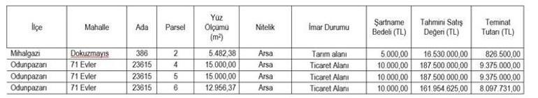 Eskişehirde onlarca dönüm satılık: SGK ilan verdi