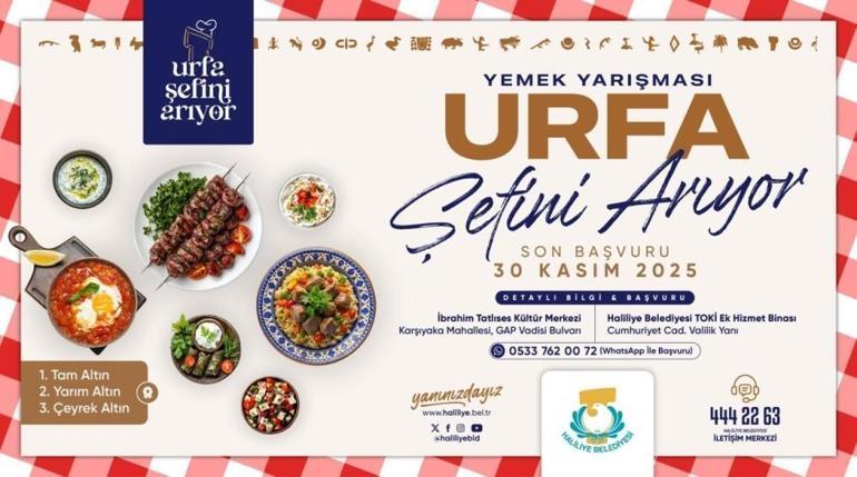 Şanlıurfa’nın en iyi şefi aranıyor Başvurular 30 Kasım’a kadar uzatıldı