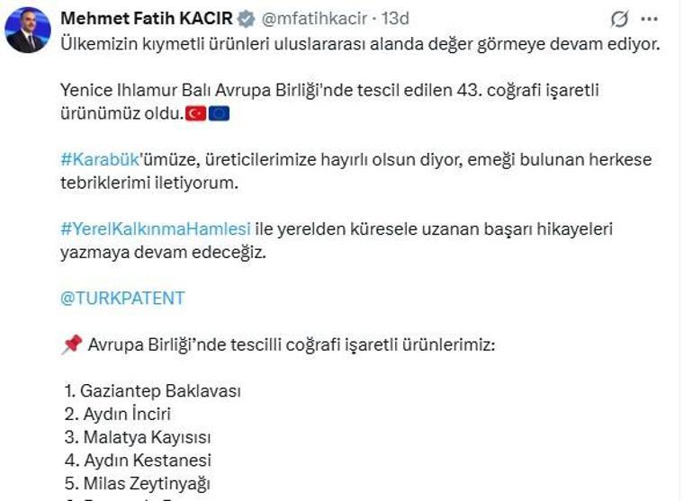 Türkiyenin ürünleri Avrupaya damga vurdu Karabükün meşhur balı ABden tescil belgesi aldı