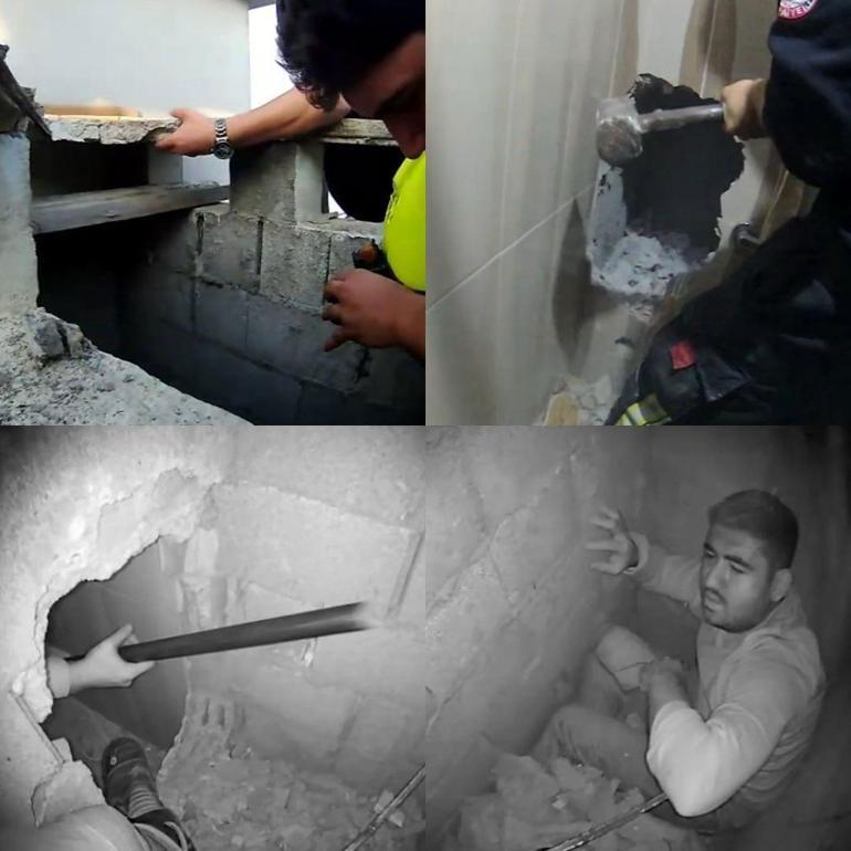 Mersin Tarsusta havalandırma boşluğunda nefes kesen kurtarma operasyonu